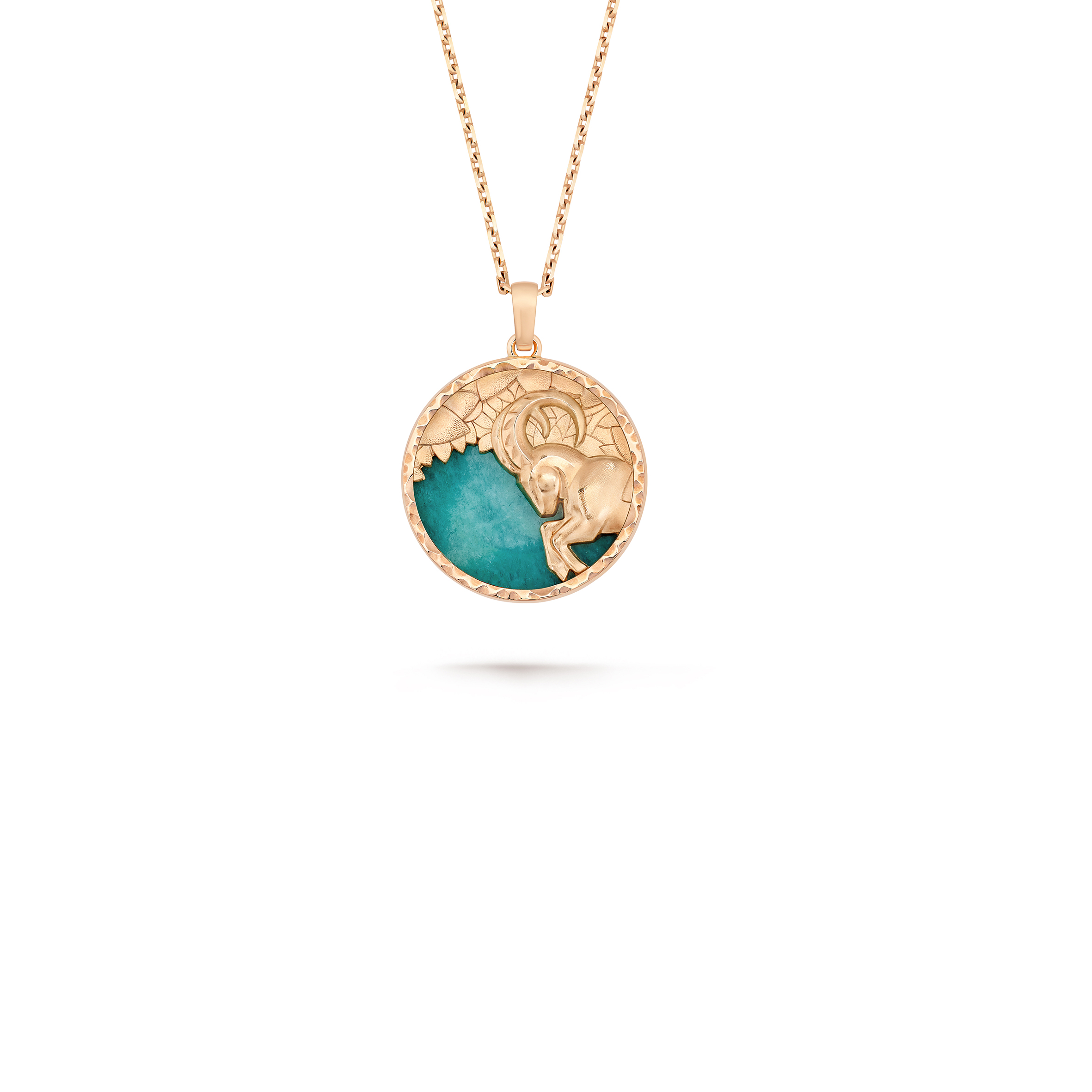 VAN CLEEF ARPELS ZODIAQUE LONG NECKLACE CAPRICORNI (CAPRICORN) - ROSE GOLD, AMAZONITE  VCARP9R900